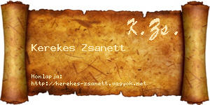 Kerekes Zsanett névjegykártya